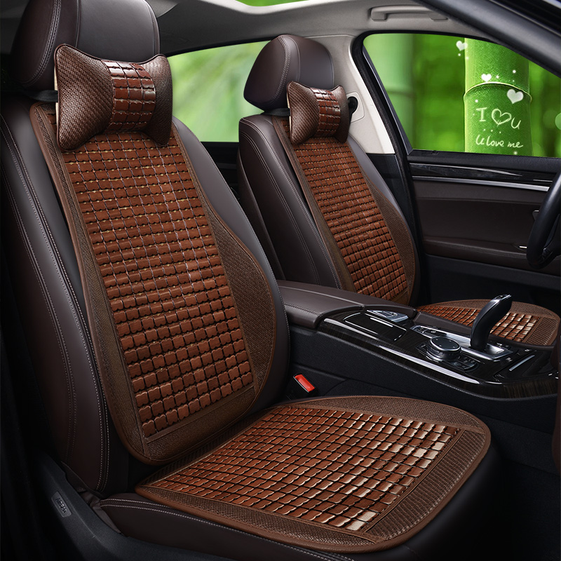 凉席小蛮腰汽车坐垫夏季凉垫夏天麻将竹片车座垫通风透气竹子单座