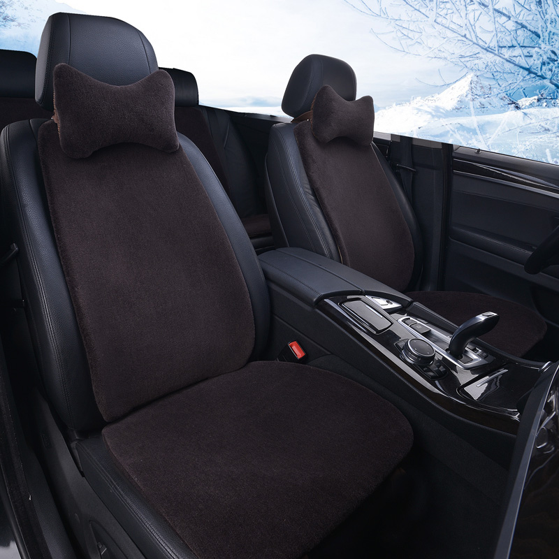 小蛮腰冬季毛绒汽车坐垫大众途观L羊毛座垫车座垫短毛剪绒通用