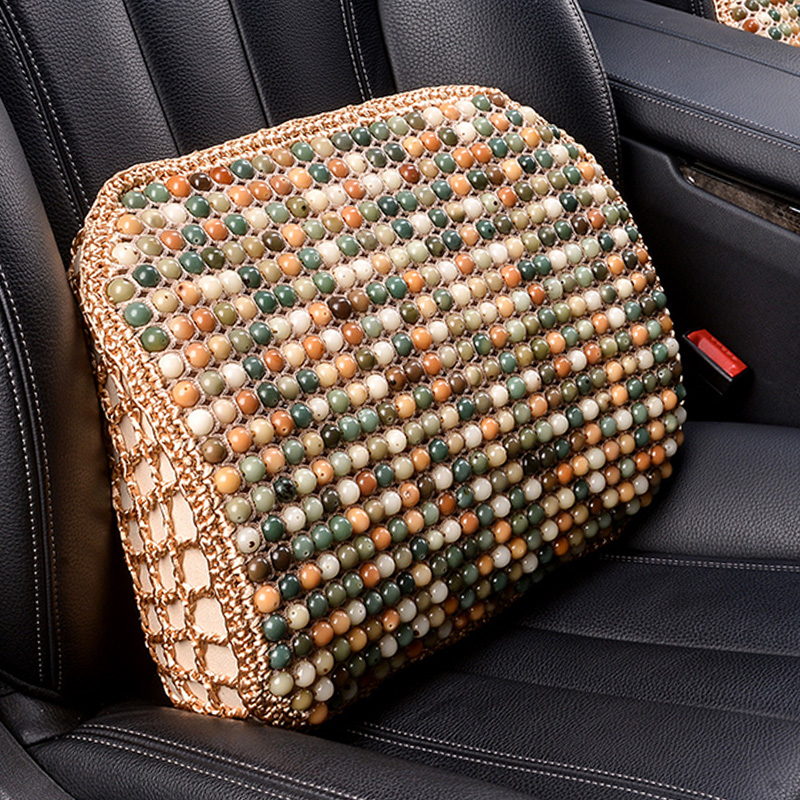 夏季汽车菩提子腰靠珠子护腰枕头枕护颈枕头靠背垫记忆棉夏天透气
