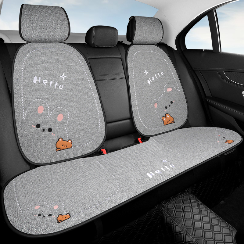 2025新款汽车座垫坐垫四季通用款座椅垫后排车垫座椅套座套女生J