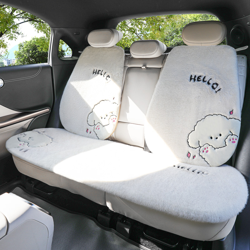 2025新款汽车坐垫座垫毛绒座椅套冬季座套车垫座椅垫高级感后排J