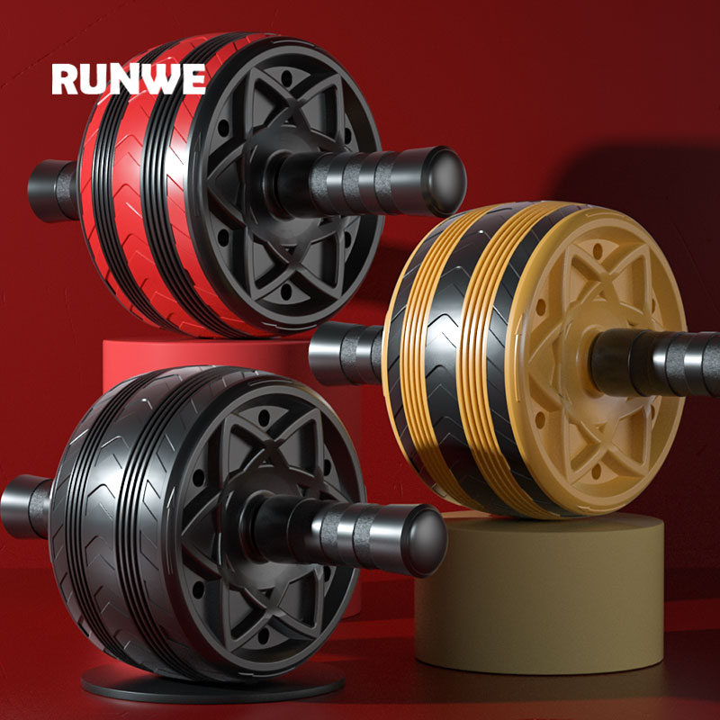 朗威健腹轮腹肌滚轮减脂神器男收腹推轮运动健身器材家用女瘦肚子