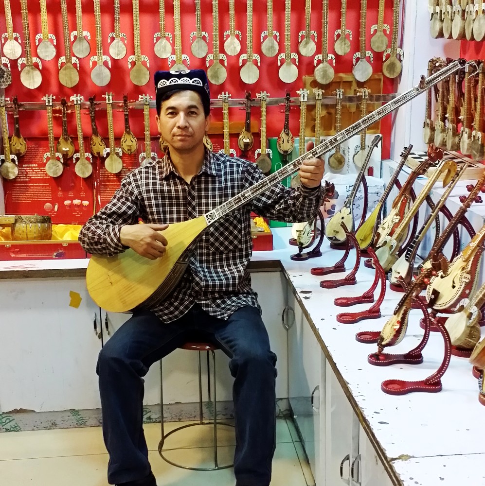 新疆乐器135厘米民族专业版堵塔尔纯手工制作家居摆设也可收藏