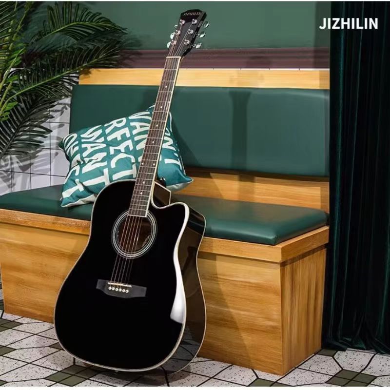 正品亮光包边38寸民谣吉他初学者入门41寸学生男女弹唱木吉他演奏