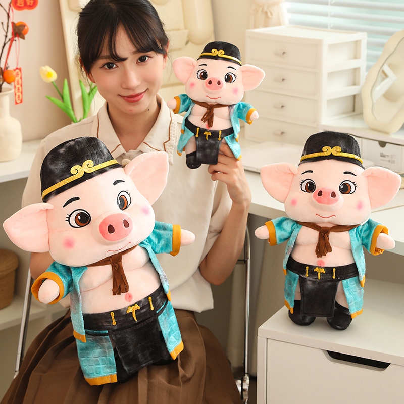 卡通可爱西游记猪八戒公仔毛绒玩具呆萌猪猪玩偶抱枕儿童娃娃礼物