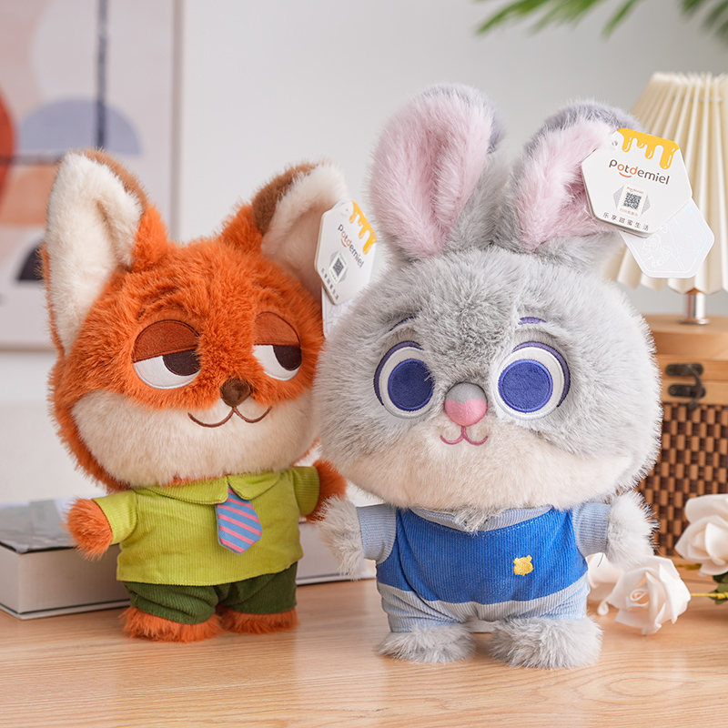 迪士尼正版疯狂动物城狐尼克朱迪兔玩偶公仔闪电毛绒玩具女生礼物