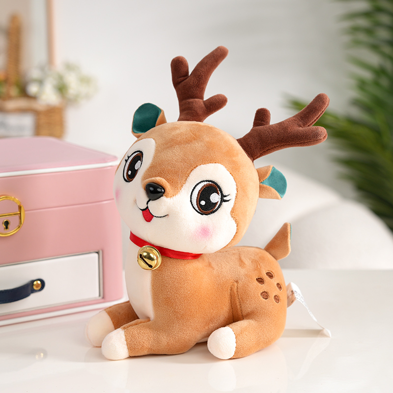 圣诞小鹿公仔毛绒玩具玩偶麋鹿驯鹿平安夜圣诞节礼物装饰送女生