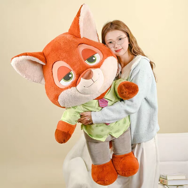 迪士尼正版疯狂动物城尼克狐狸朱迪兔超大号1米毛绒玩具公仔玩偶