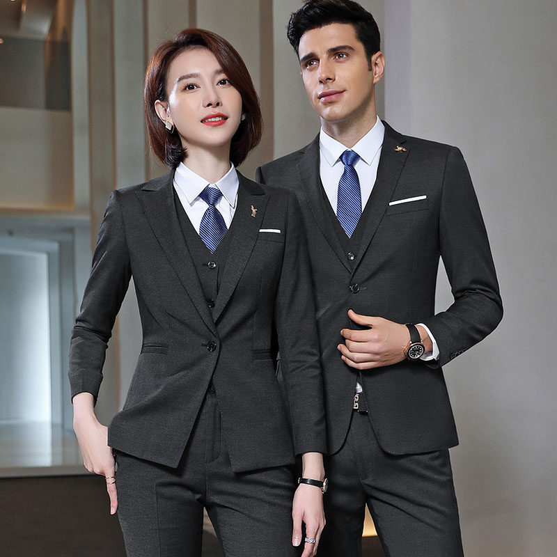 西装套装女秋冬高端职业装正装售楼部4S店经理西服男女同款工作服